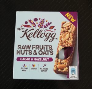 Cacao & Hazelnut Riegel von W.K. Kellog - Verpackung
