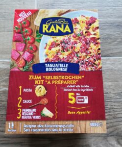 Verpackung Tagliatelle Bolognese