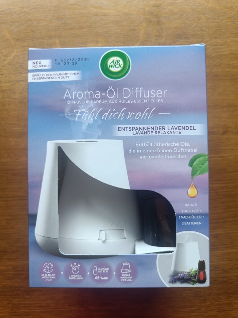 Aroma-Öl Diffuser von Air Wick in der Verpackung