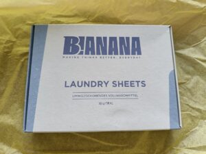 Verpackung der Laundry Sheets von B!anana