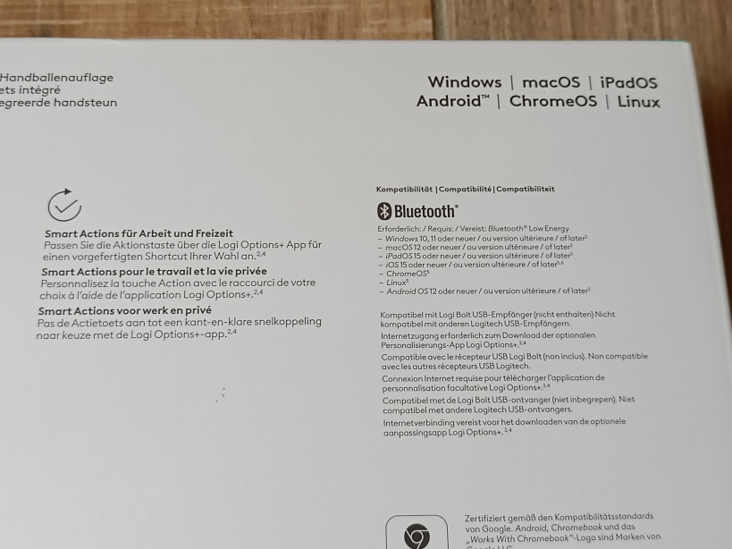 Beschreibung auf der Verpackung
