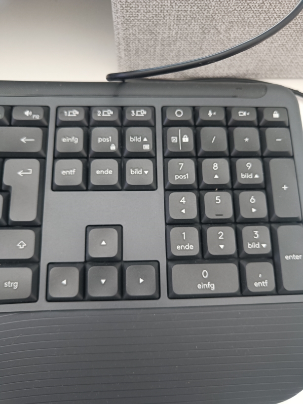 Rechter Bereich der Tastatur